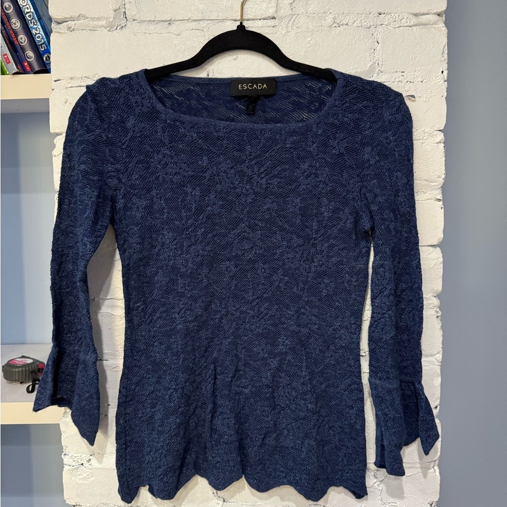 Escada - Knit Floral Sweater Size 38‎